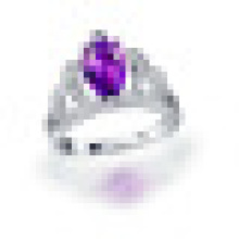 Handmade 1.80CT Pear Cut Natural Purple Amethyst Crown Rings 925 Sterling Silver for Women Engagement Fine Jewelry